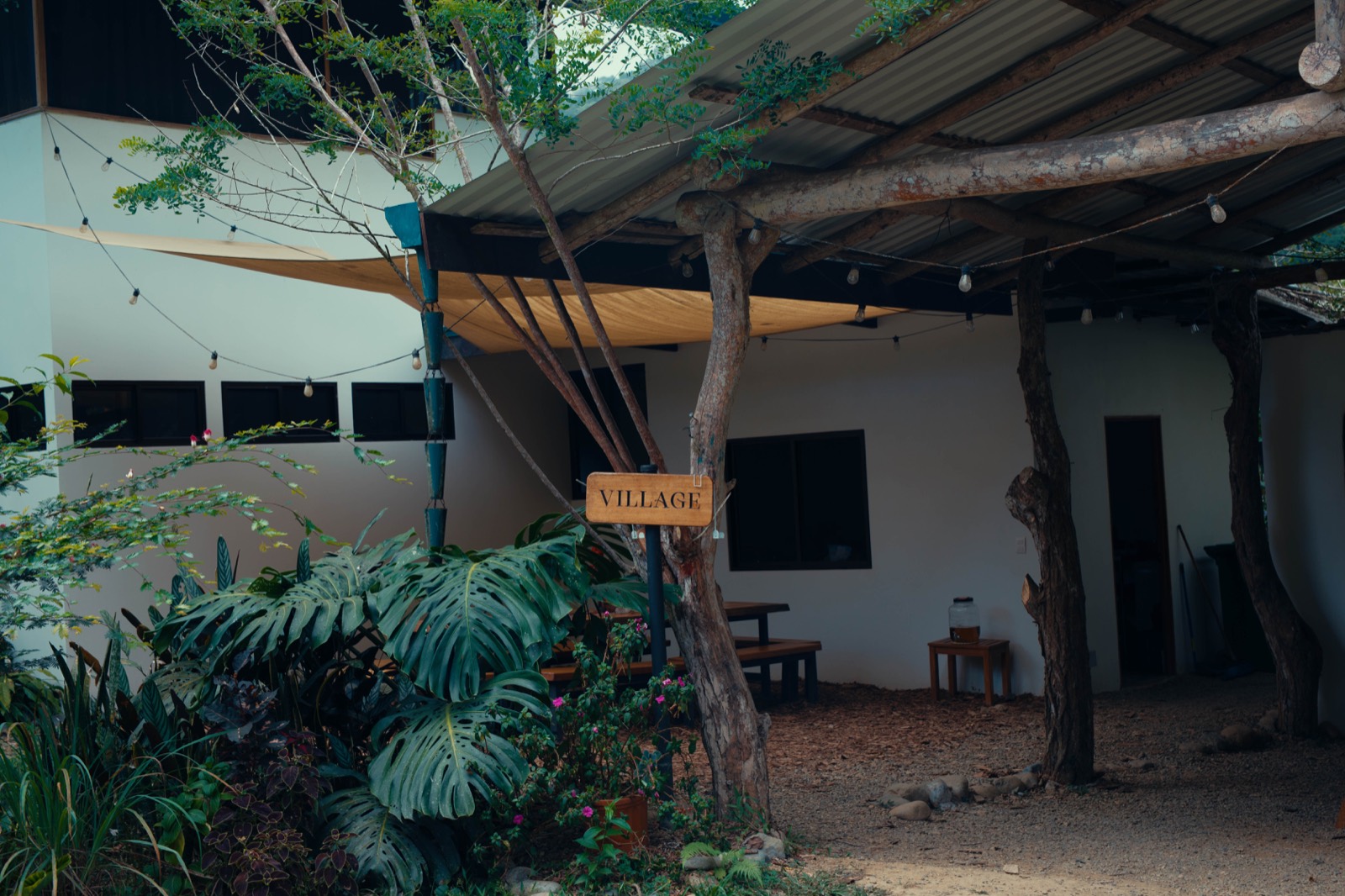 The Village accommodation and retreat space at Metamorfinca near Uvita, Costa Rica — view 1