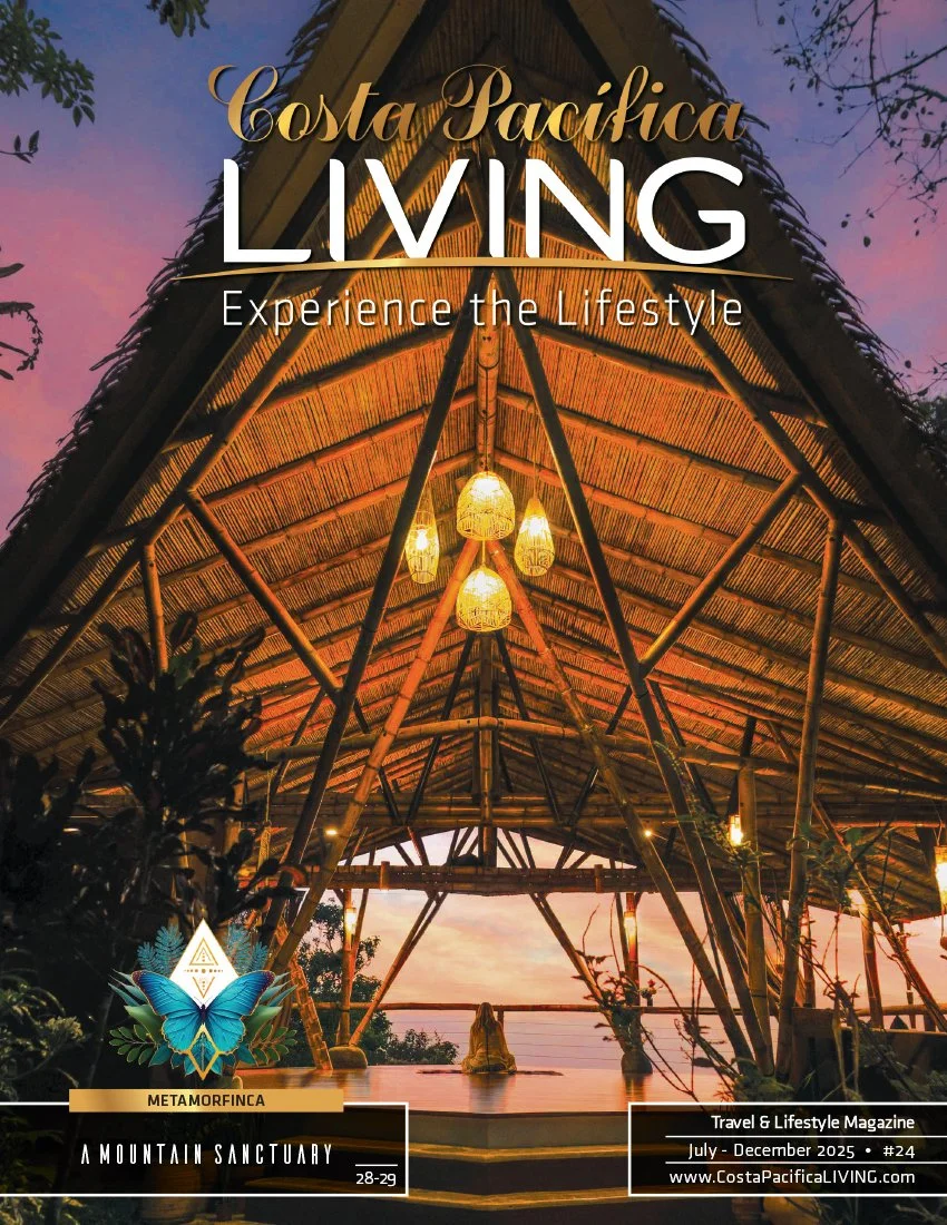 Full Costa Pacifica Living magazine cover featuring Metamorfinca